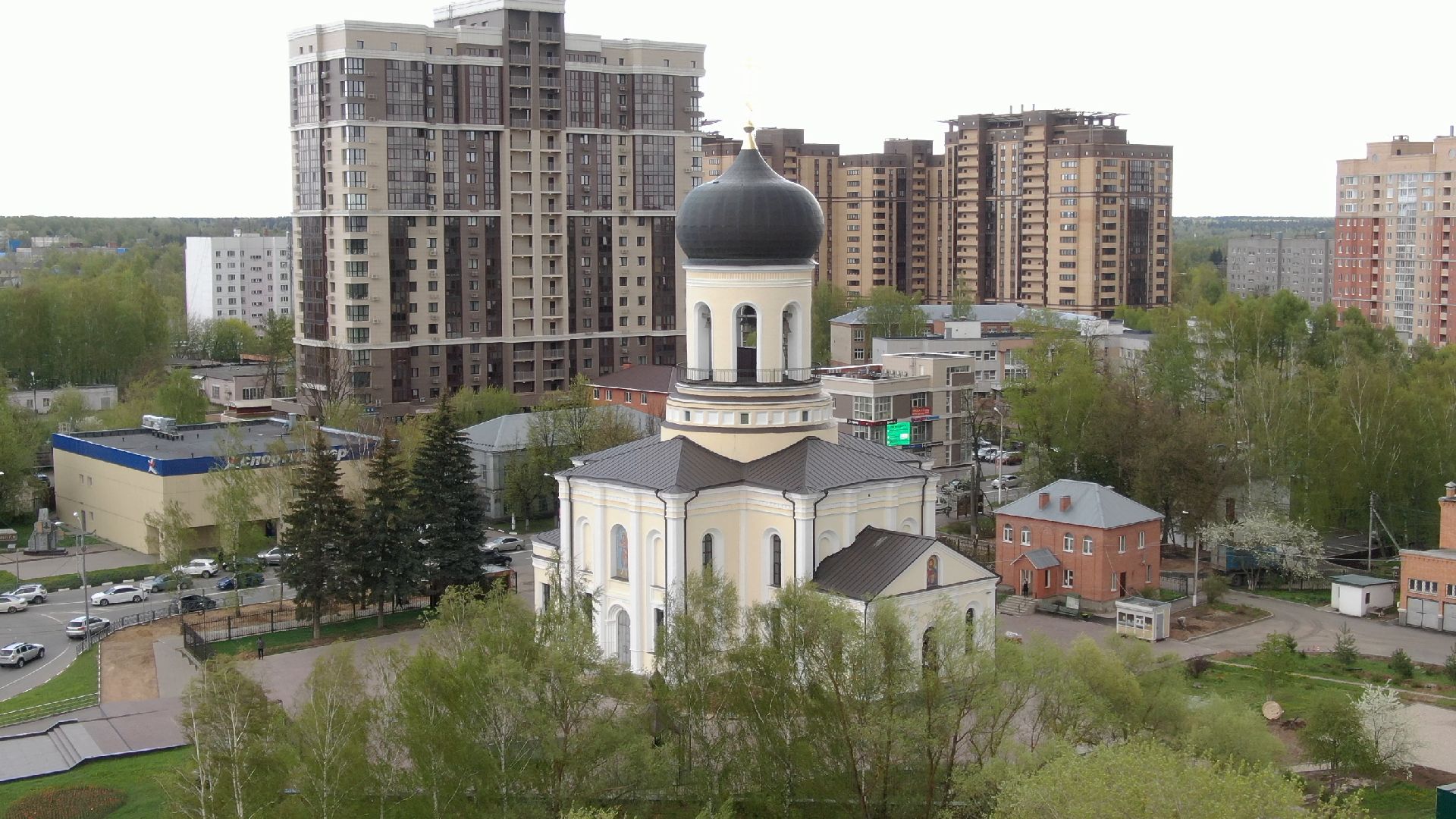 церковь, храм, война,видео с коптера,