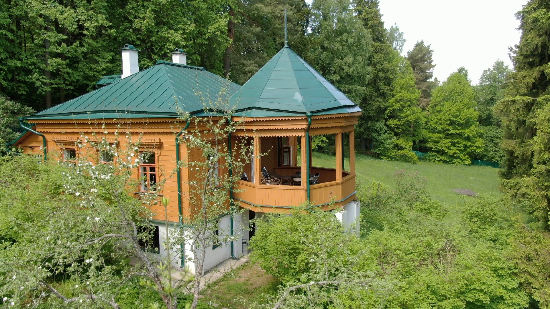 звенигород, музей, писатель, культура,видео с коптера,