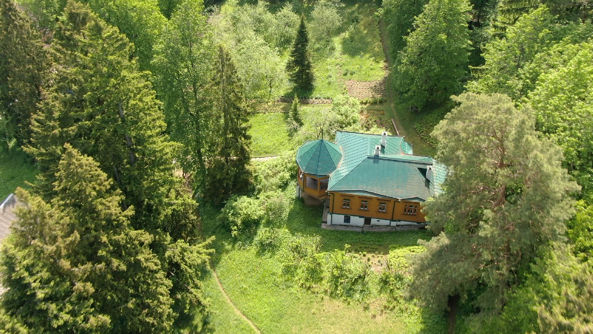 звенигород, музей, писатель, культура,видео с коптера,