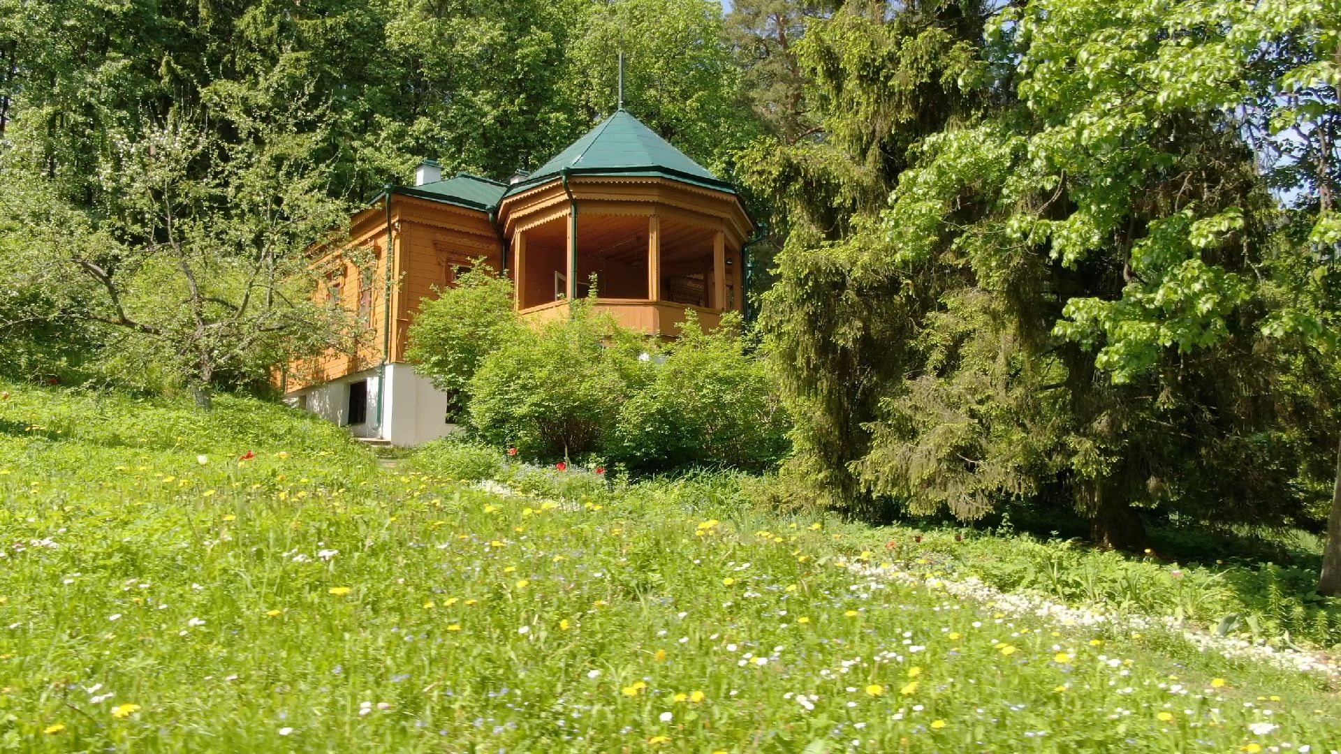 звенигород, музей, писатель, культура,видео с коптера,