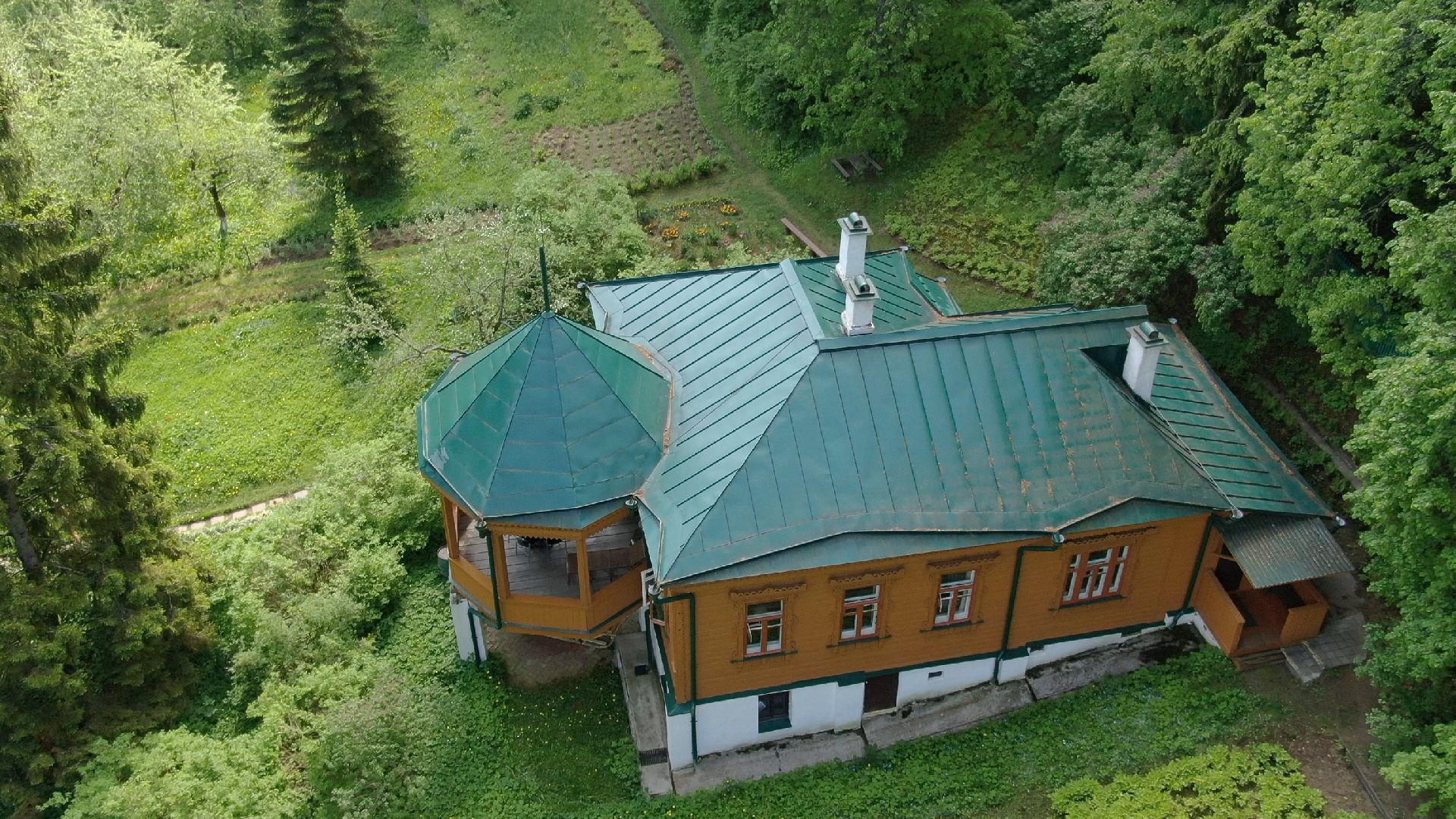 звенигород, музей, писатель, культура,видео с коптера,