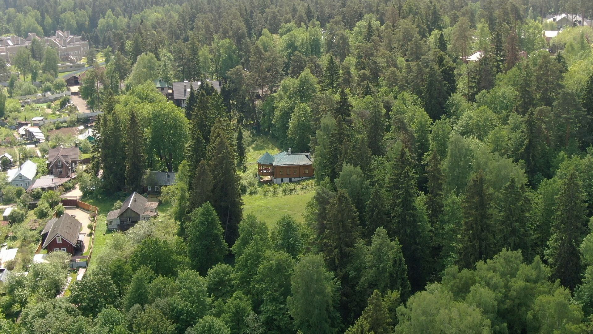 звенигород, музей, писатель, культура,видео с коптера,