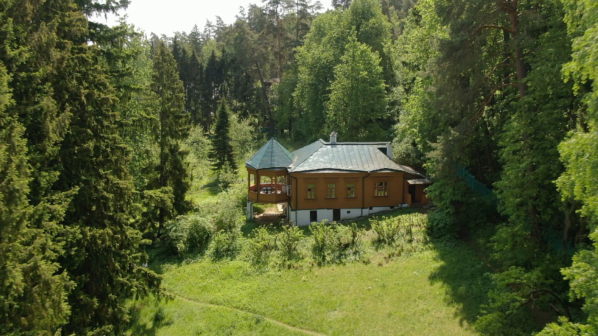 звенигород, музей, писатель, культура,видео с коптера,