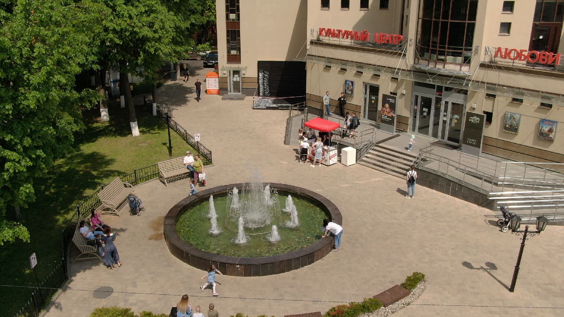 Звенигород, культура, благоустройство,видео с коптера,