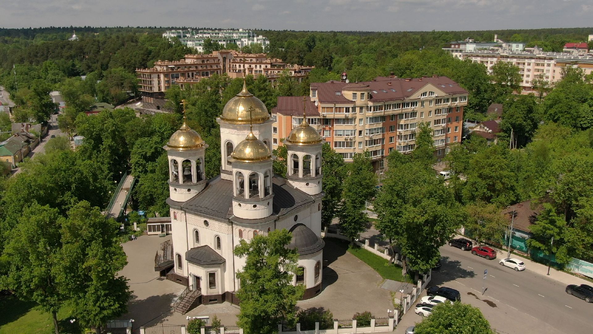 Звенигород, культура, благоустройство,видео с коптера,