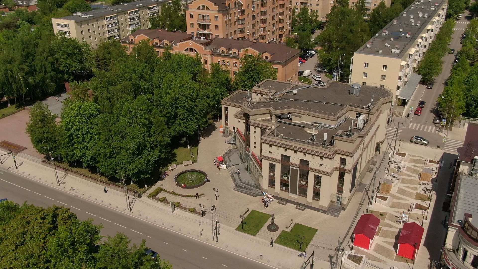 Звенигород, культура, благоустройство,видео с коптера,