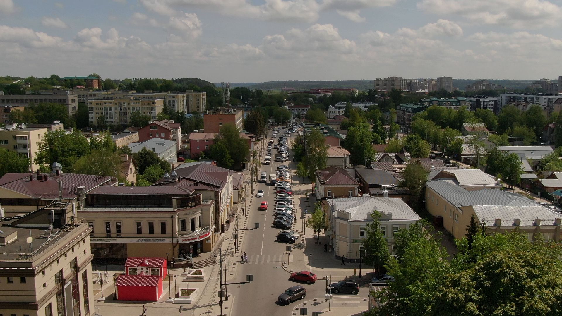 Звенигород, культура, благоустройство,видео с коптера,