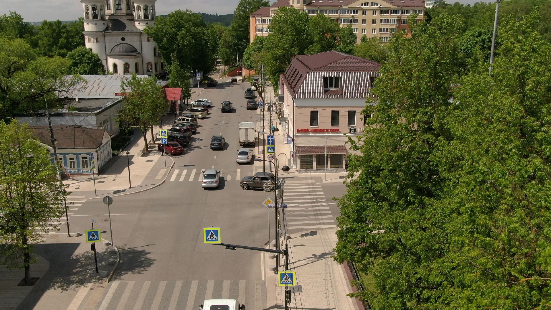 Звенигород, культура, благоустройство,видео с коптера,