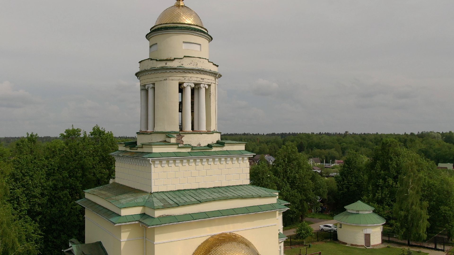 Звенигород, усадьба, культура,видео с коптера,