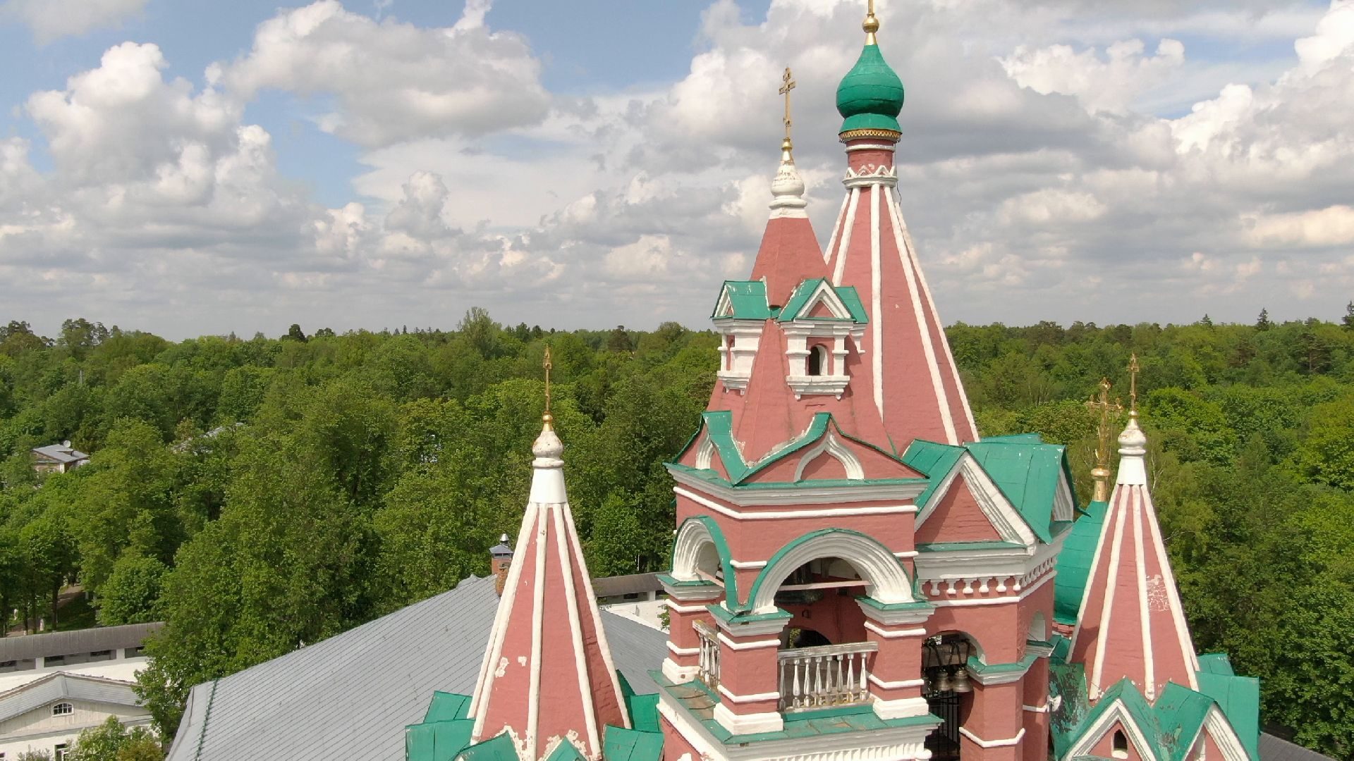 звенигород, монастырь, культура,видео с коптера,