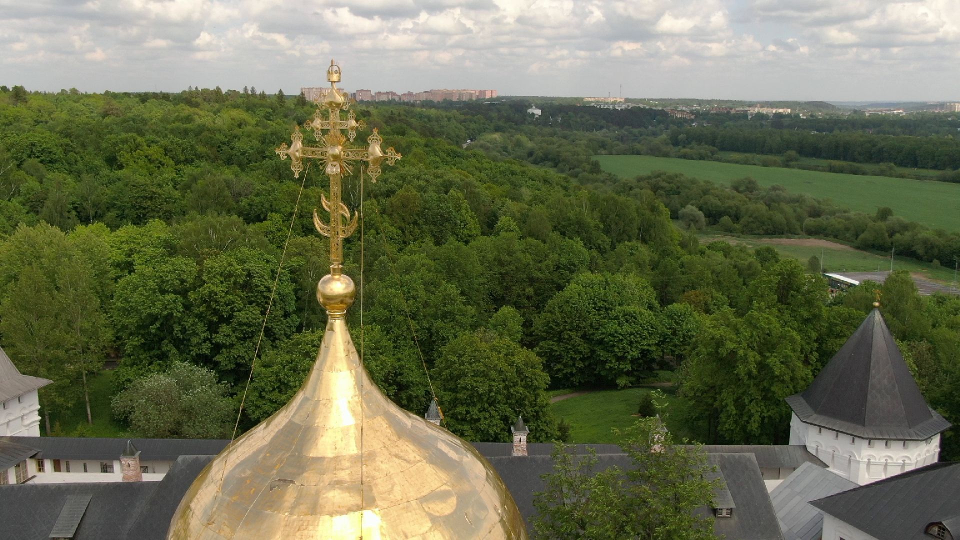 звенигород, монастырь, культура,видео с коптера,