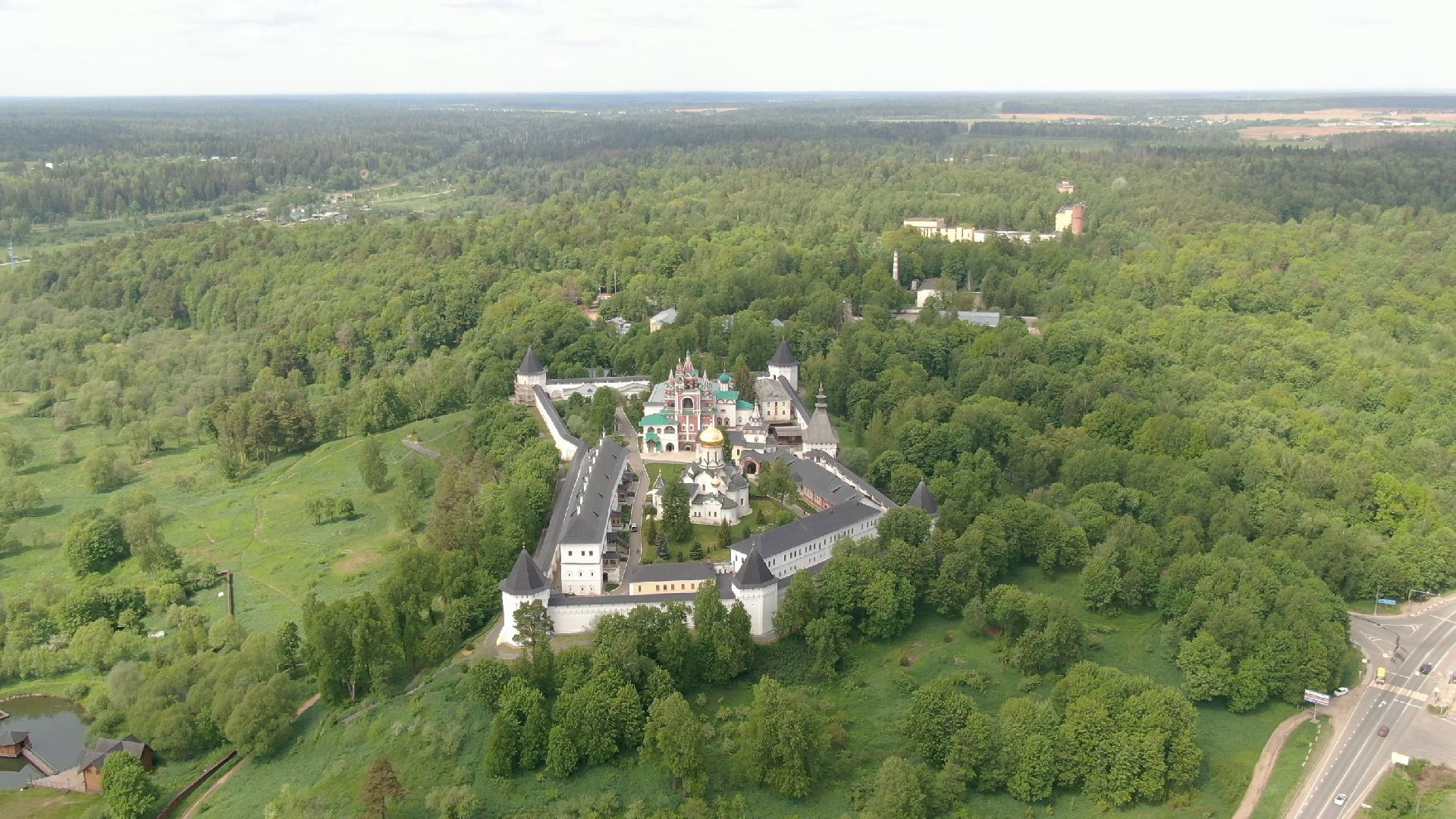 звенигород, монастырь, культура,видео с коптера,