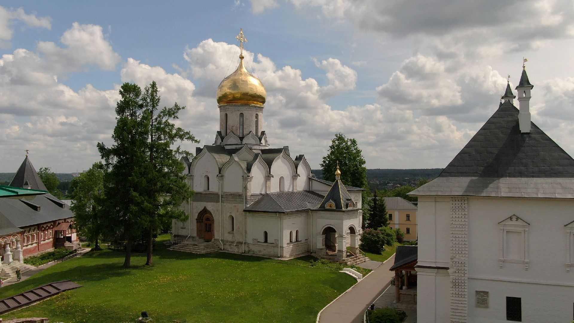 звенигород, монастырь, культура,видео с коптера,