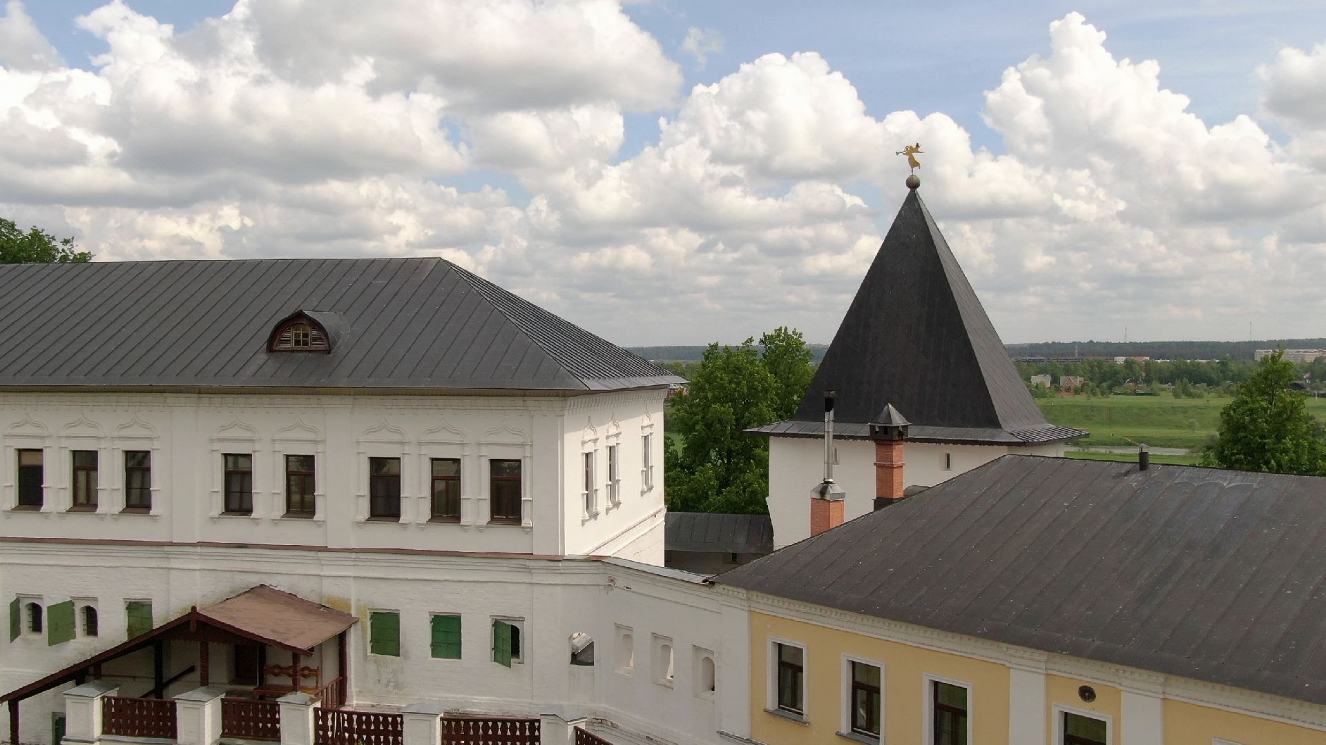 звенигород, монастырь, культура,видео с коптера,