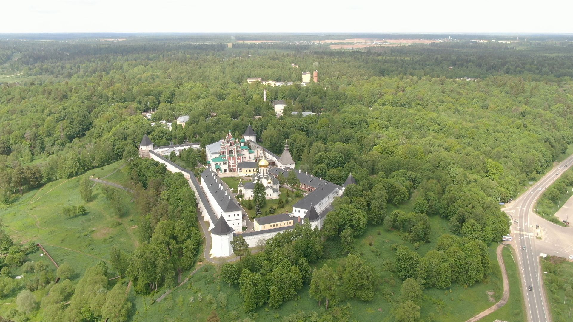 звенигород, монастырь, культура,видео с коптера,