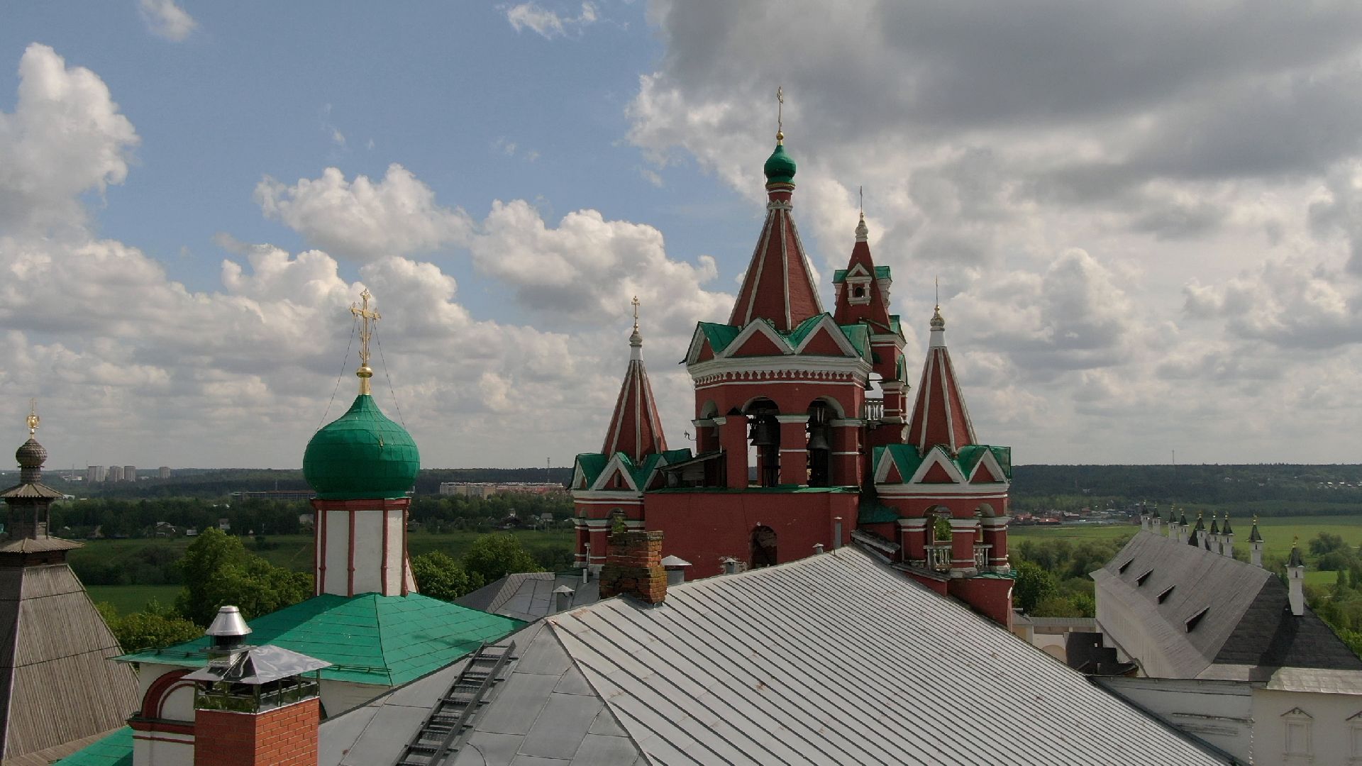 звенигород, монастырь, культура,видео с коптера,