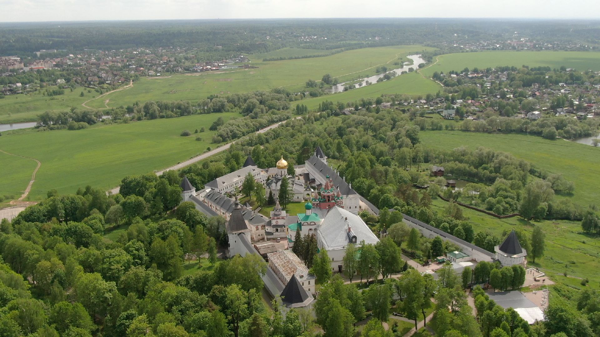 звенигород, монастырь, культура,видео с коптера,