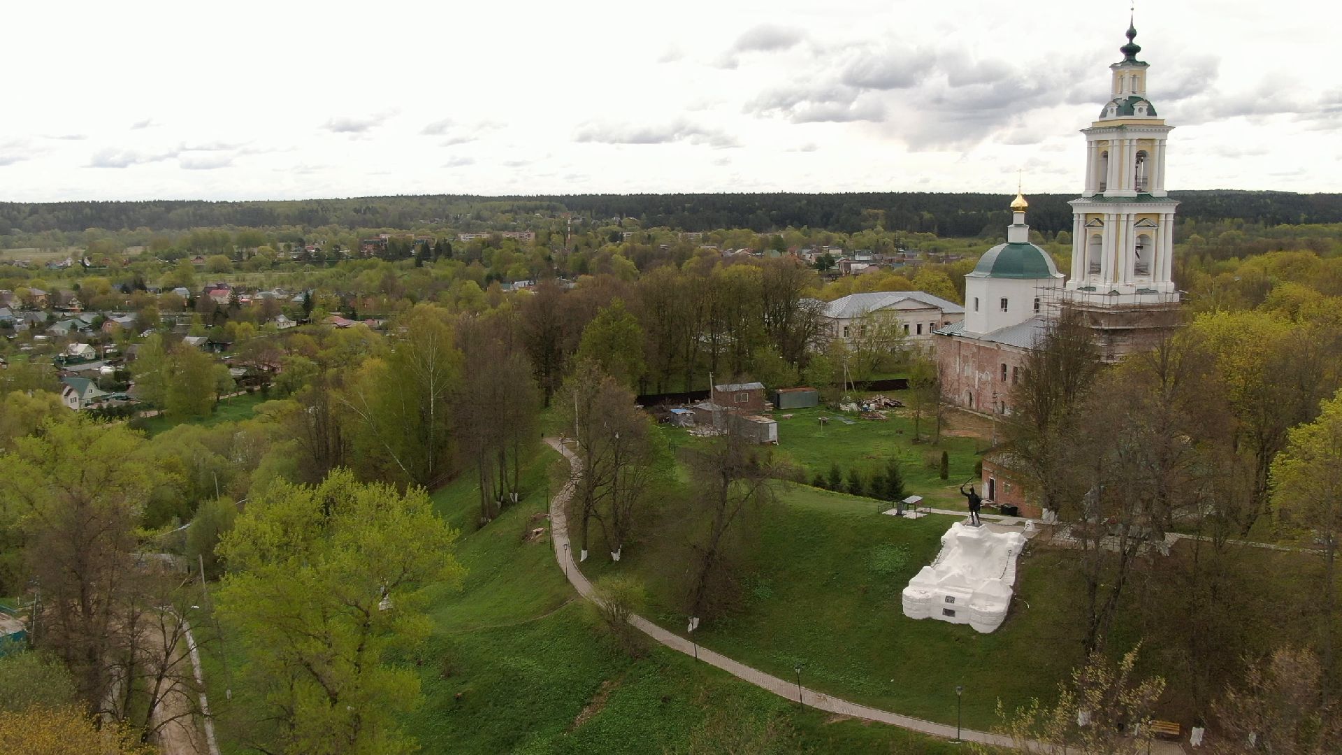 верея, памятник, церкви, наро-фоминск,видео с коптера,