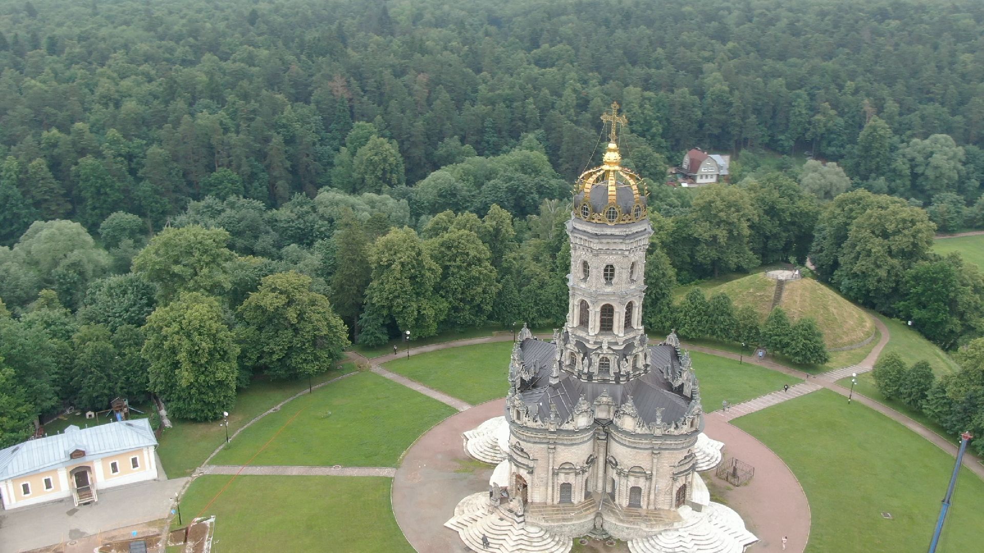 дубровицы, подольск, церковь,видео с коптера,