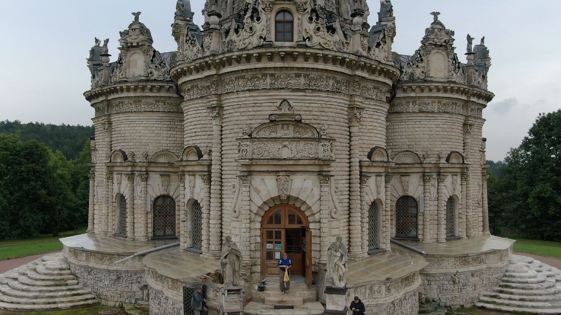 дубровицы, подольск, церковь,видео с коптера,