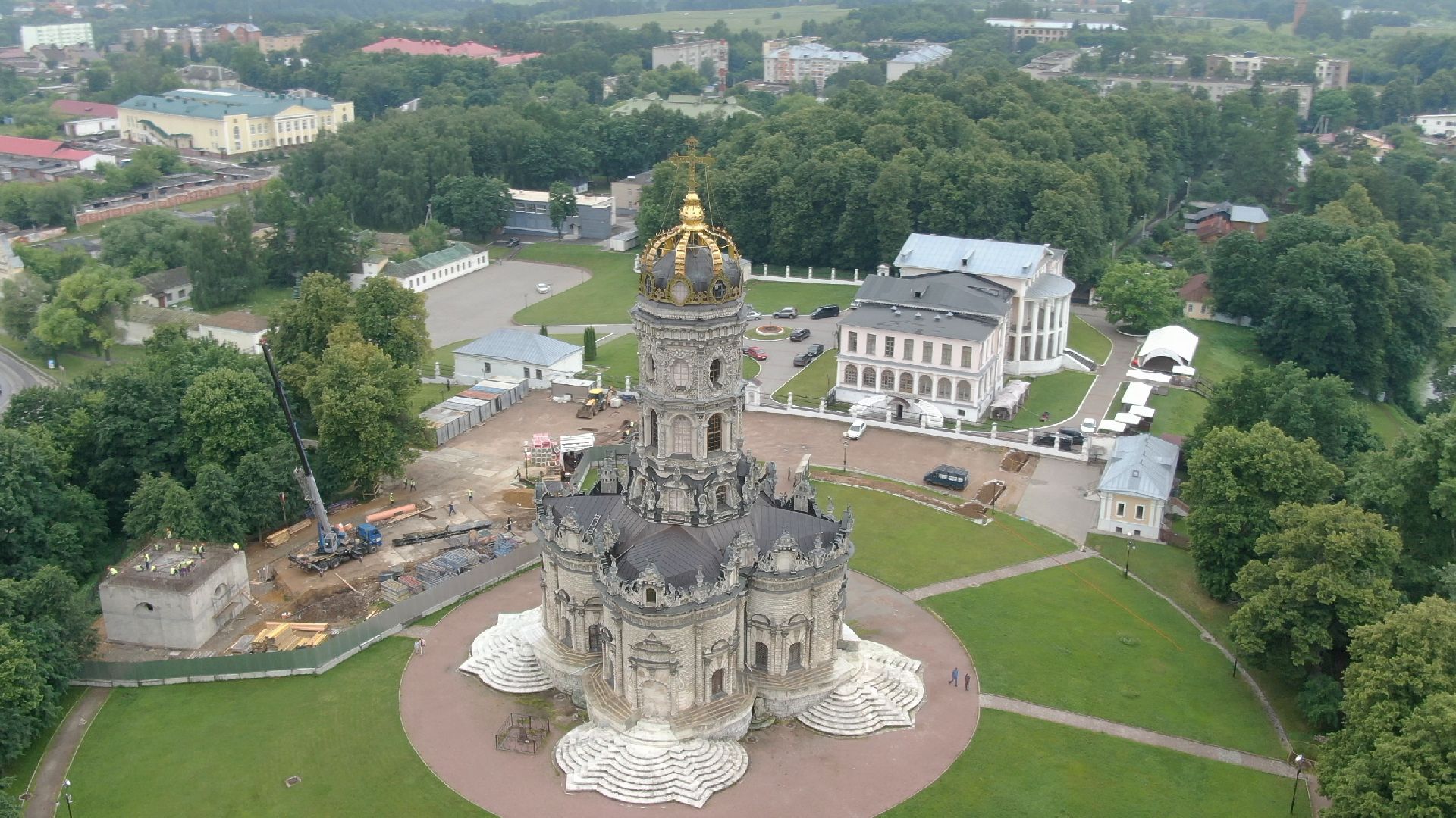 дубровицы, подольск, церковь,видео с коптера,