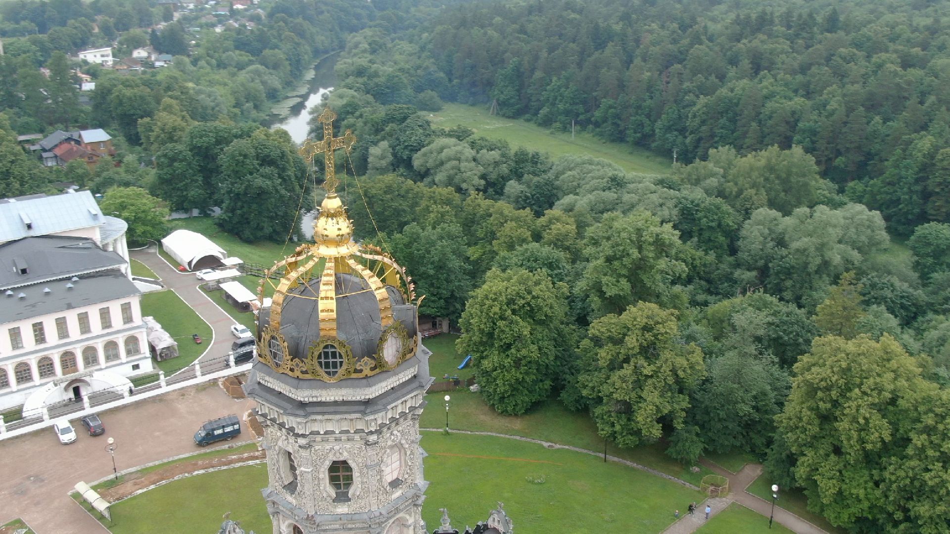 дубровицы, подольск, церковь,видео с коптера,