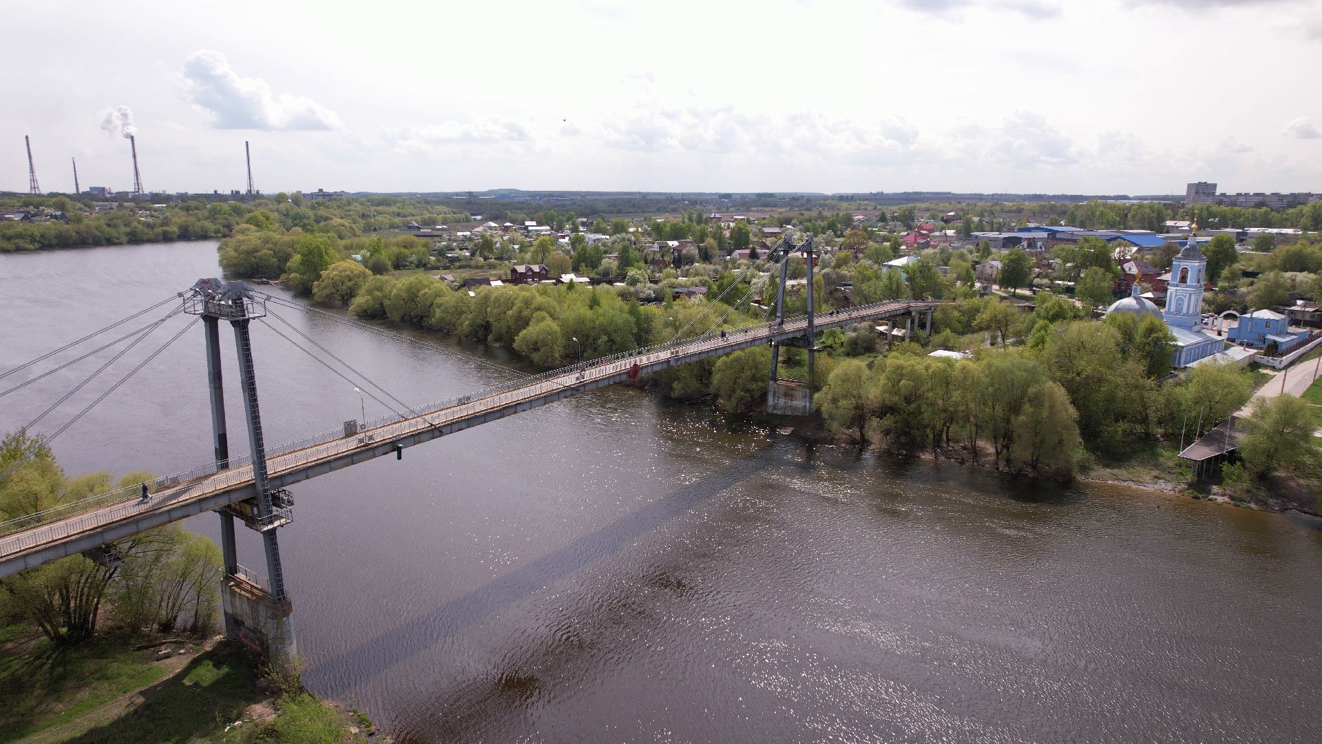 мост, воскресенск, новлянский,видео с коптера,