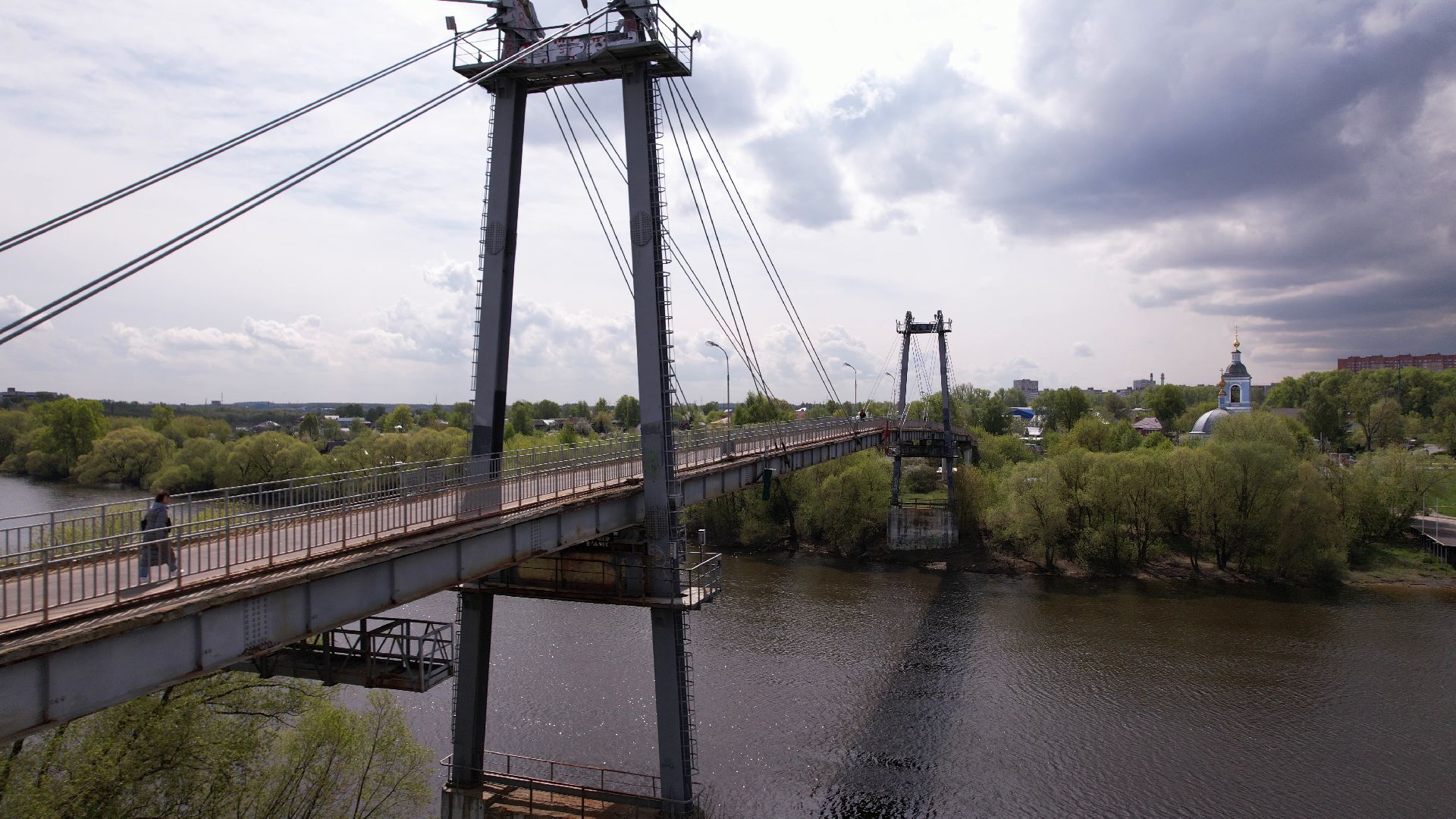 мост, воскресенск, новлянский,видео с коптера,