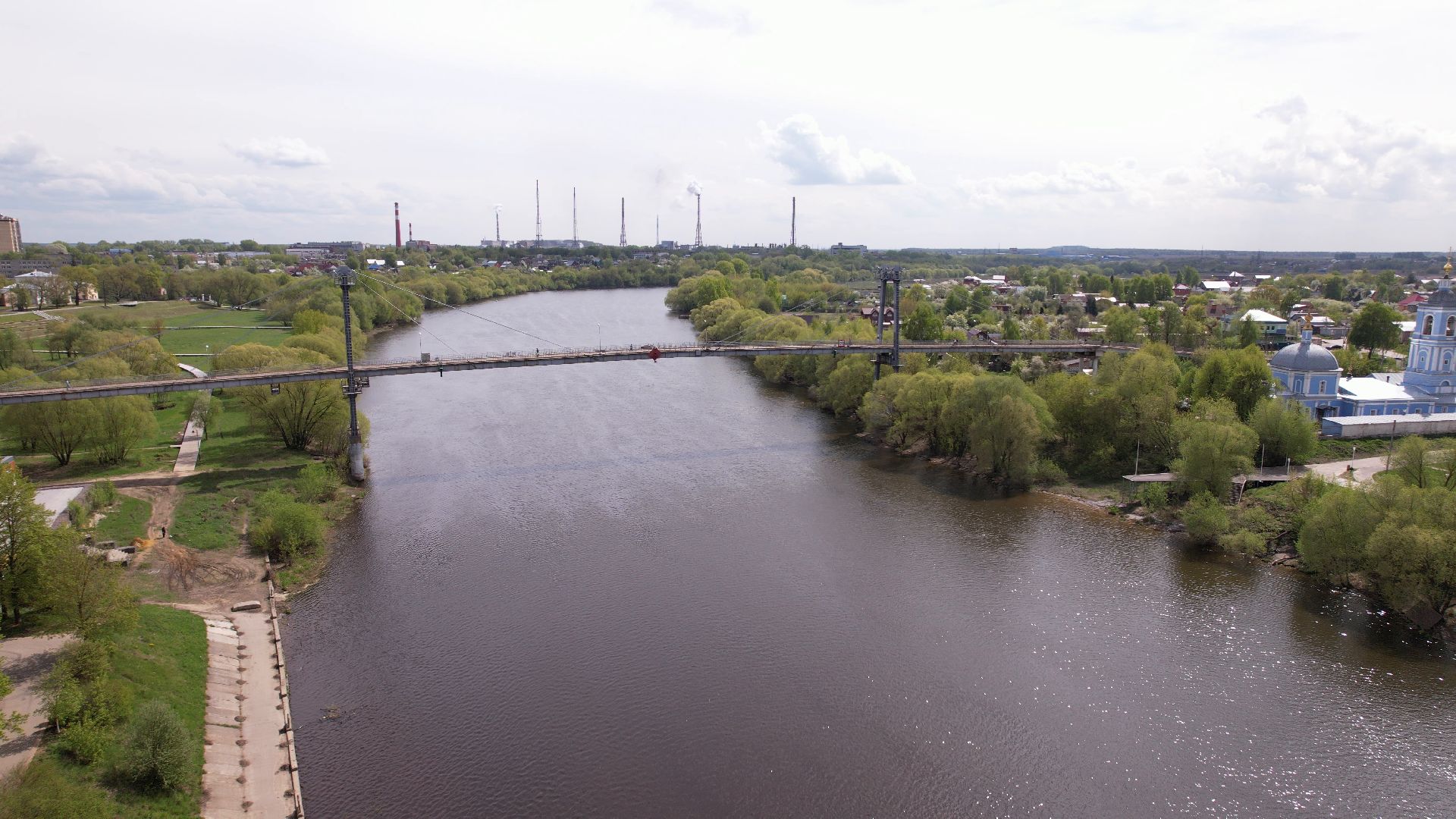 мост, воскресенск, новлянский,видео с коптера,