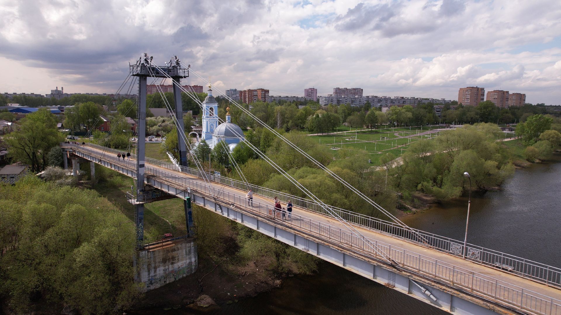 мост, воскресенск, новлянский,видео с коптера,