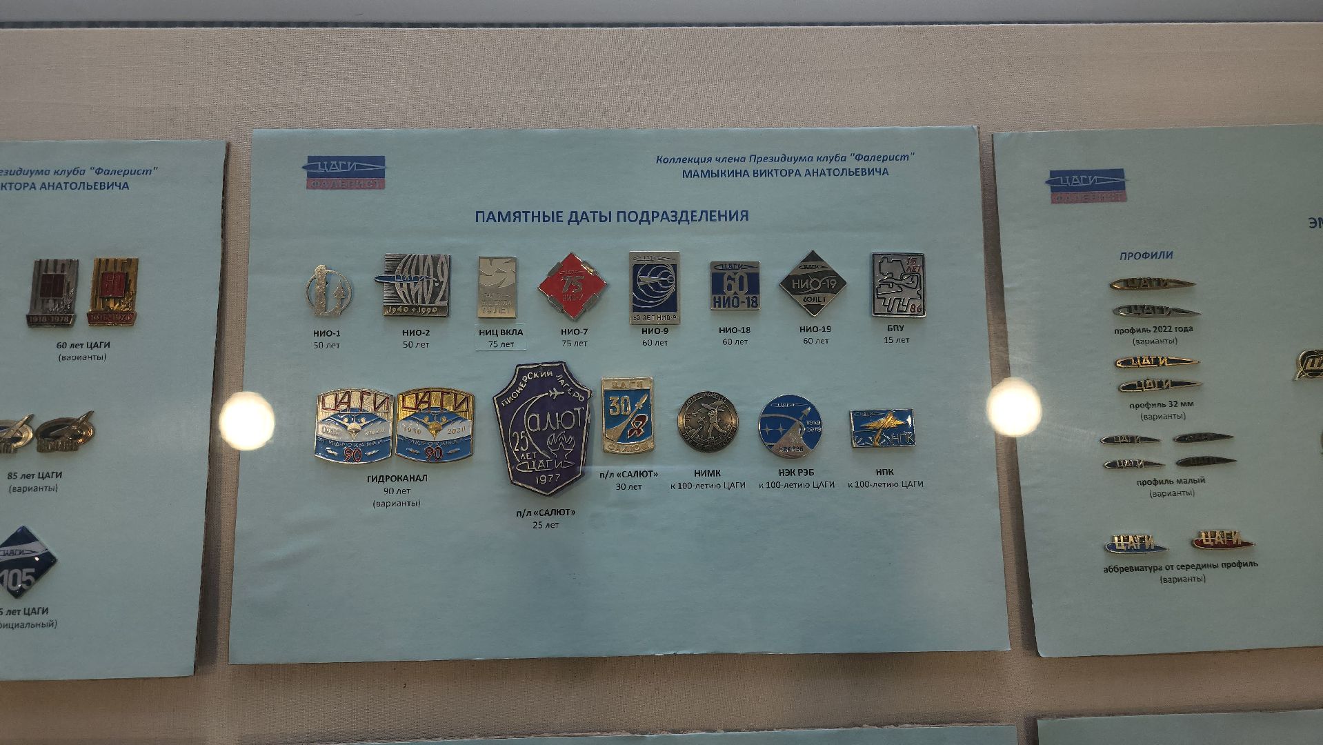 значки, ЦАГИ, фалеристика, коллекция, Демонстрационный центр,