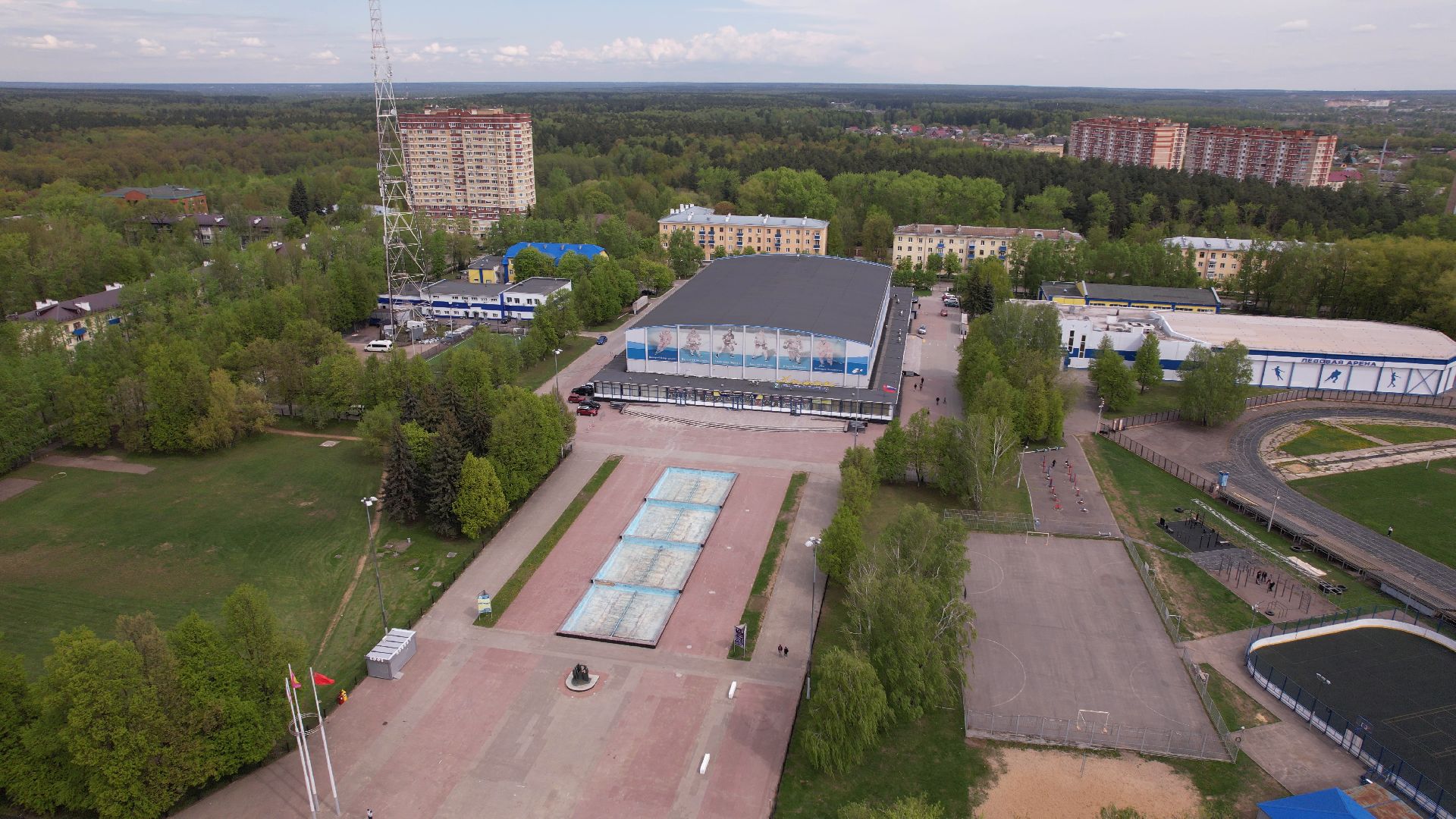 хоккей, команда, химик,видео с коптера,