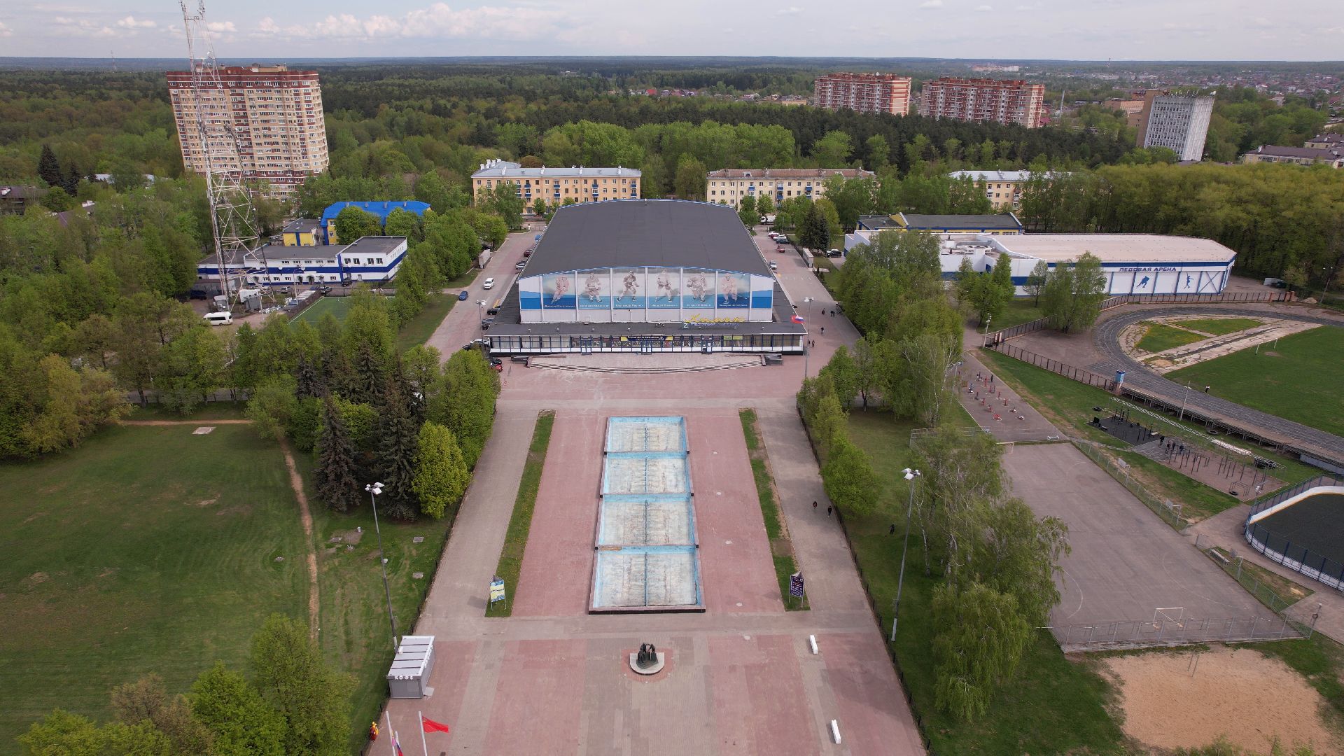 хоккей, команда, химик,видео с коптера,