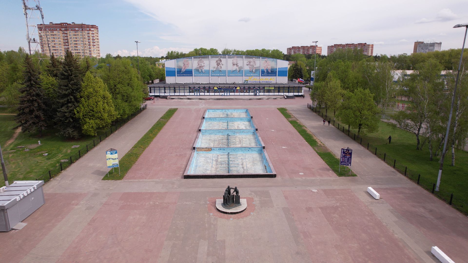 хоккей, команда, химик,видео с коптера,