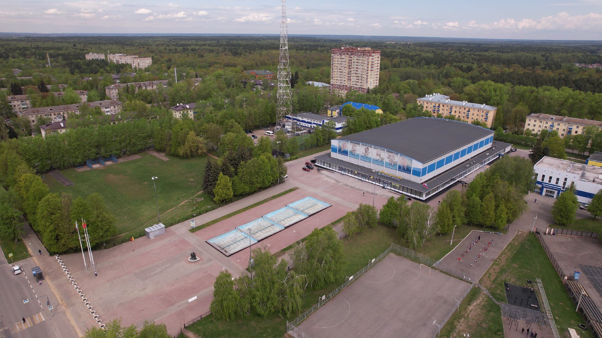 хоккей, команда, химик,видео с коптера,