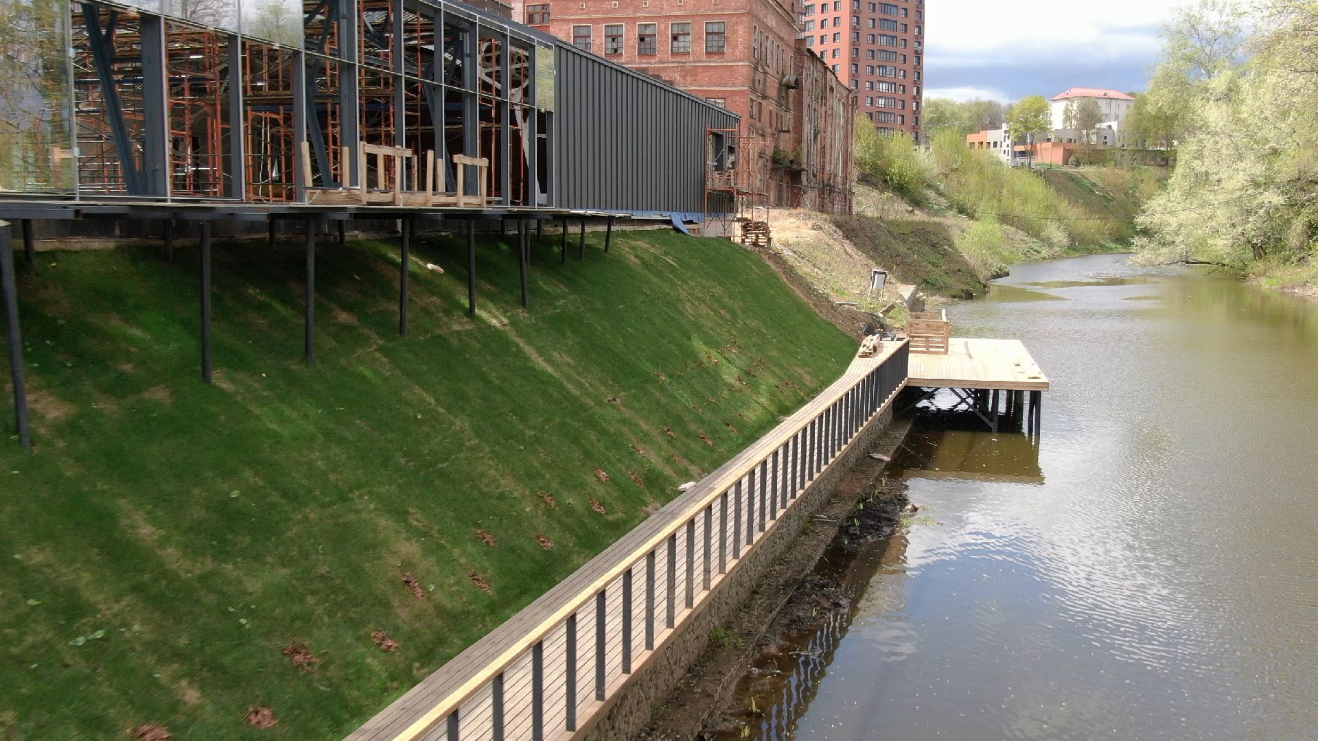 фабрика, наро-фоминск, строительство,видео с коптера,