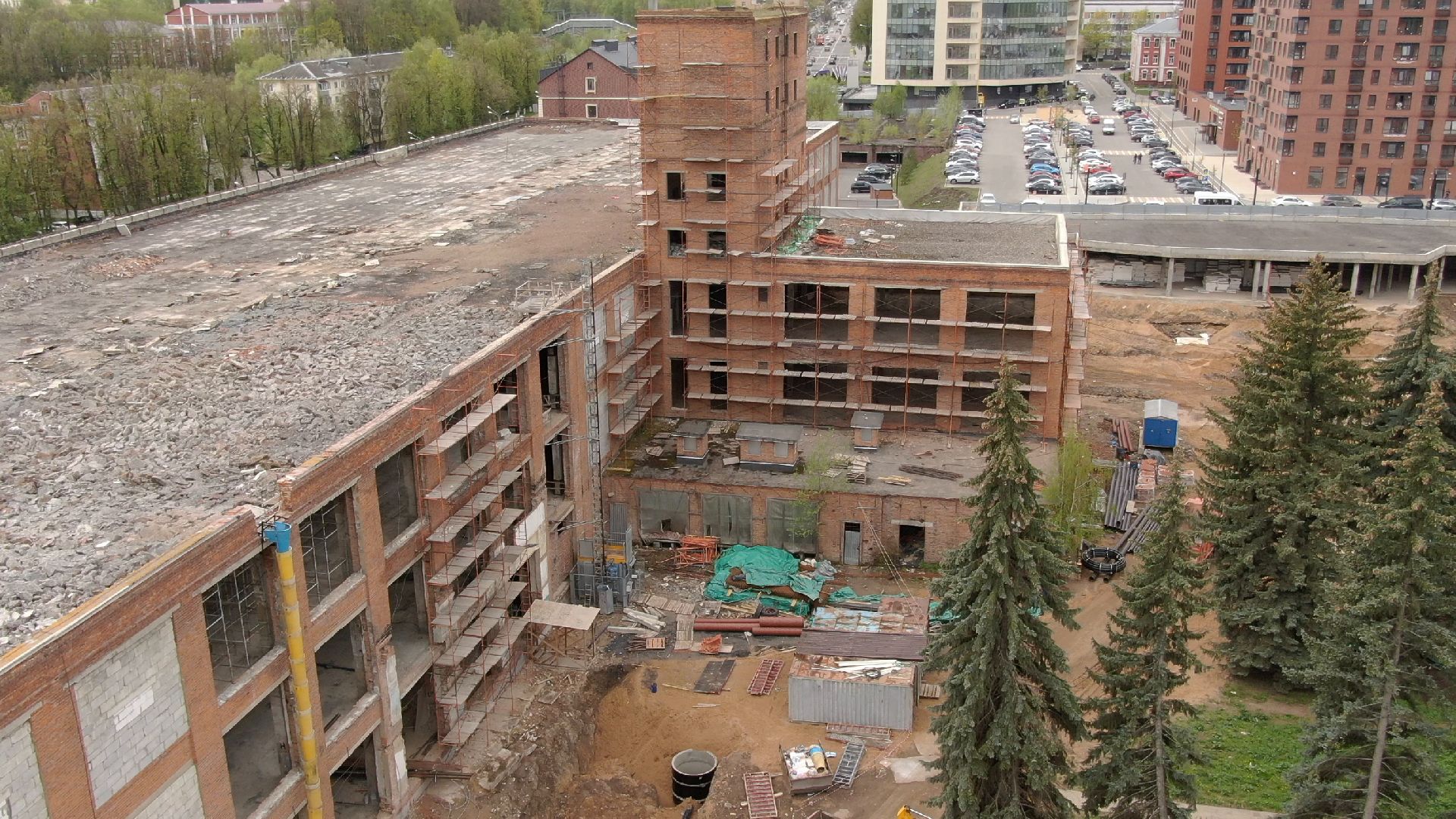 фабрика, наро-фоминск, строительство,видео с коптера,