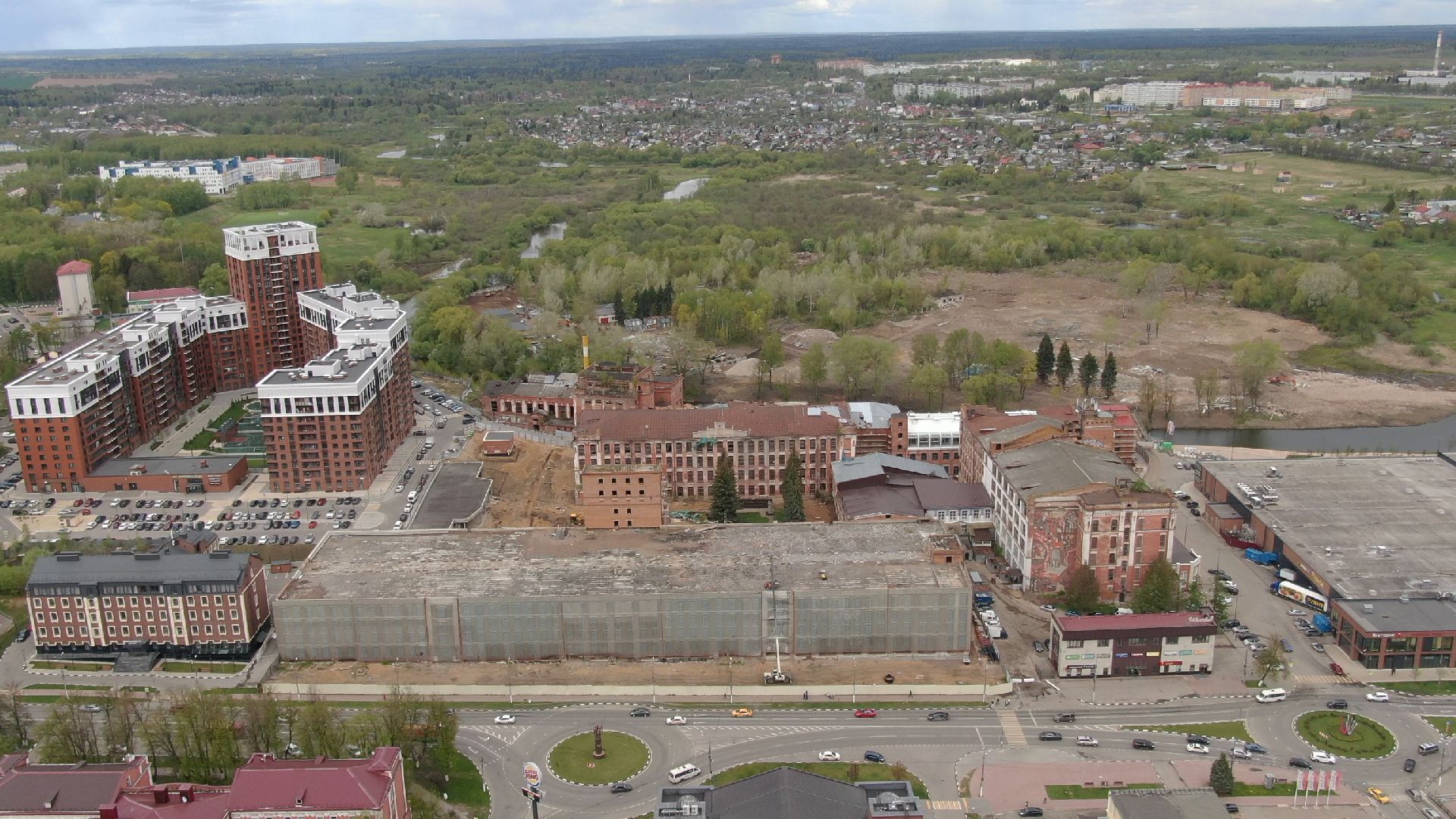 фабрика, наро-фоминск, строительство,видео с коптера,