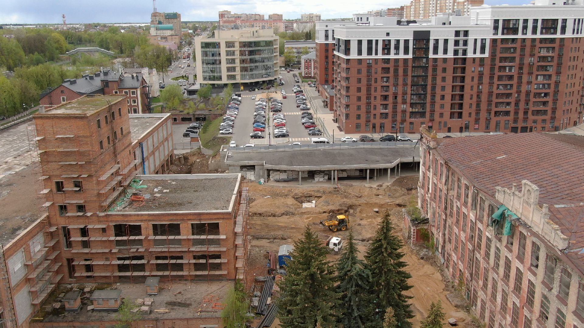 фабрика, наро-фоминск, строительство,видео с коптера,