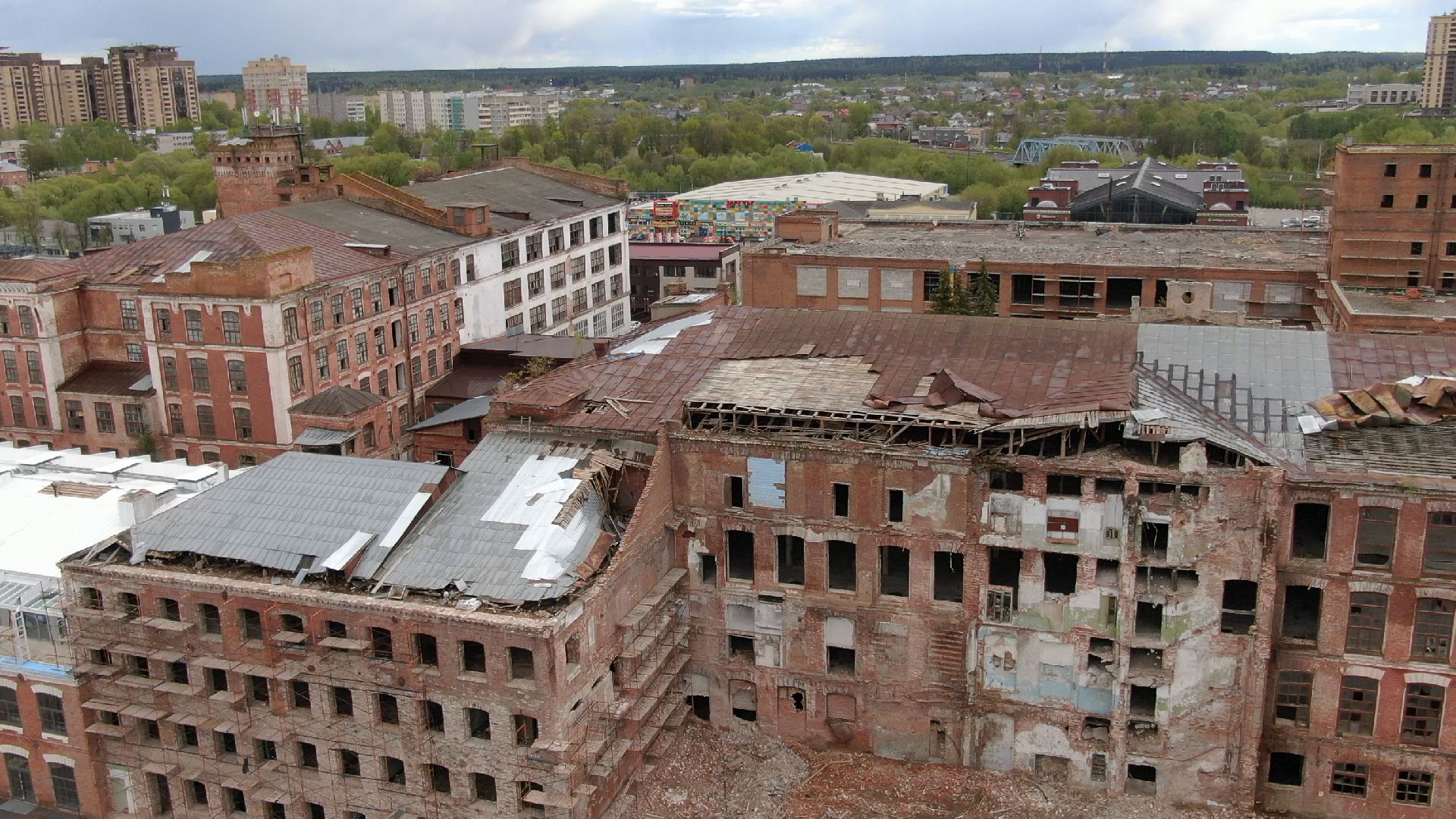 фабрика, наро-фоминск, строительство,видео с коптера,