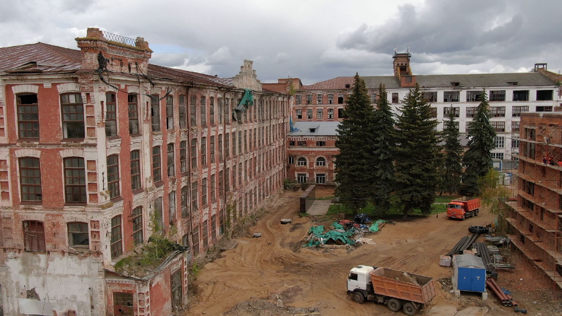 фабрика, наро-фоминск, строительство,видео с коптера,