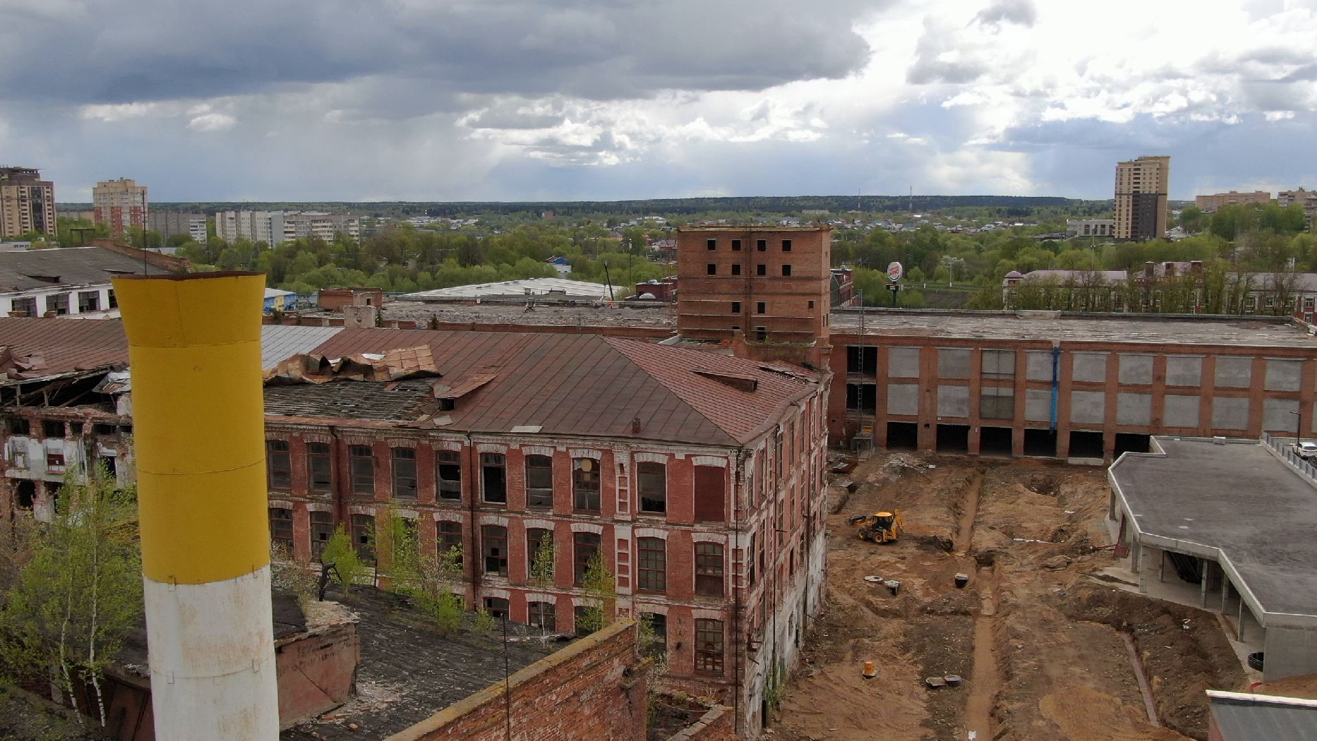 фабрика, наро-фоминск, строительство,видео с коптера,