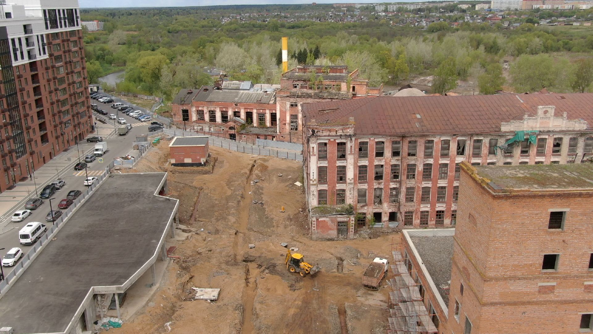 фабрика, наро-фоминск, строительство,видео с коптера,