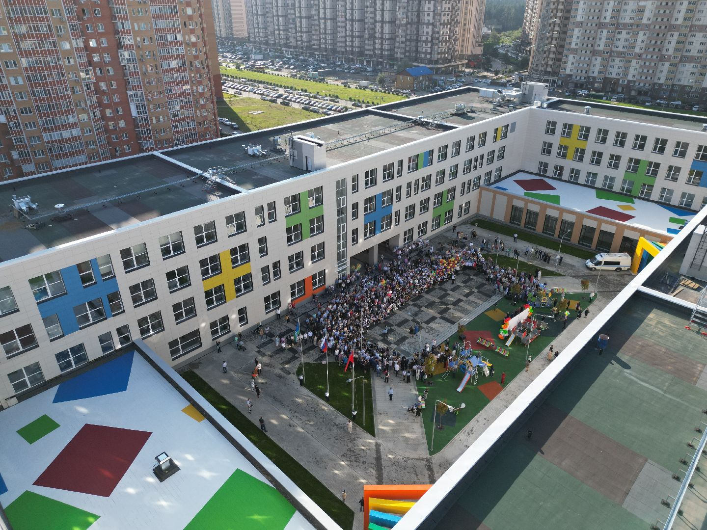 школа, одинцово, багратион,видео с коптера,