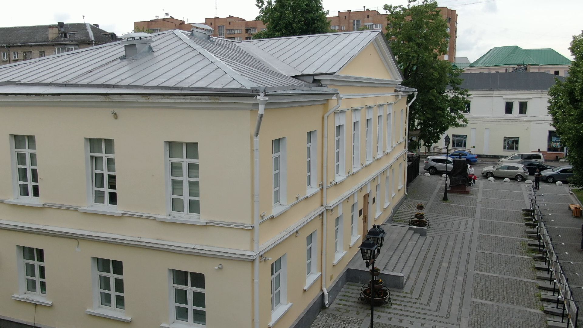 зингер, памятник, подольск,видео с коптера,