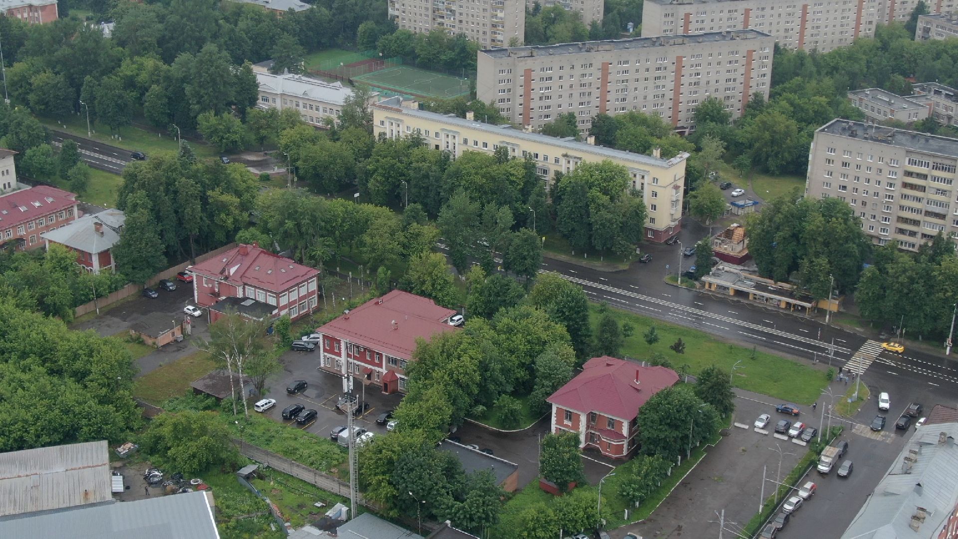 зингер, памятник, подольск,видео с коптера,