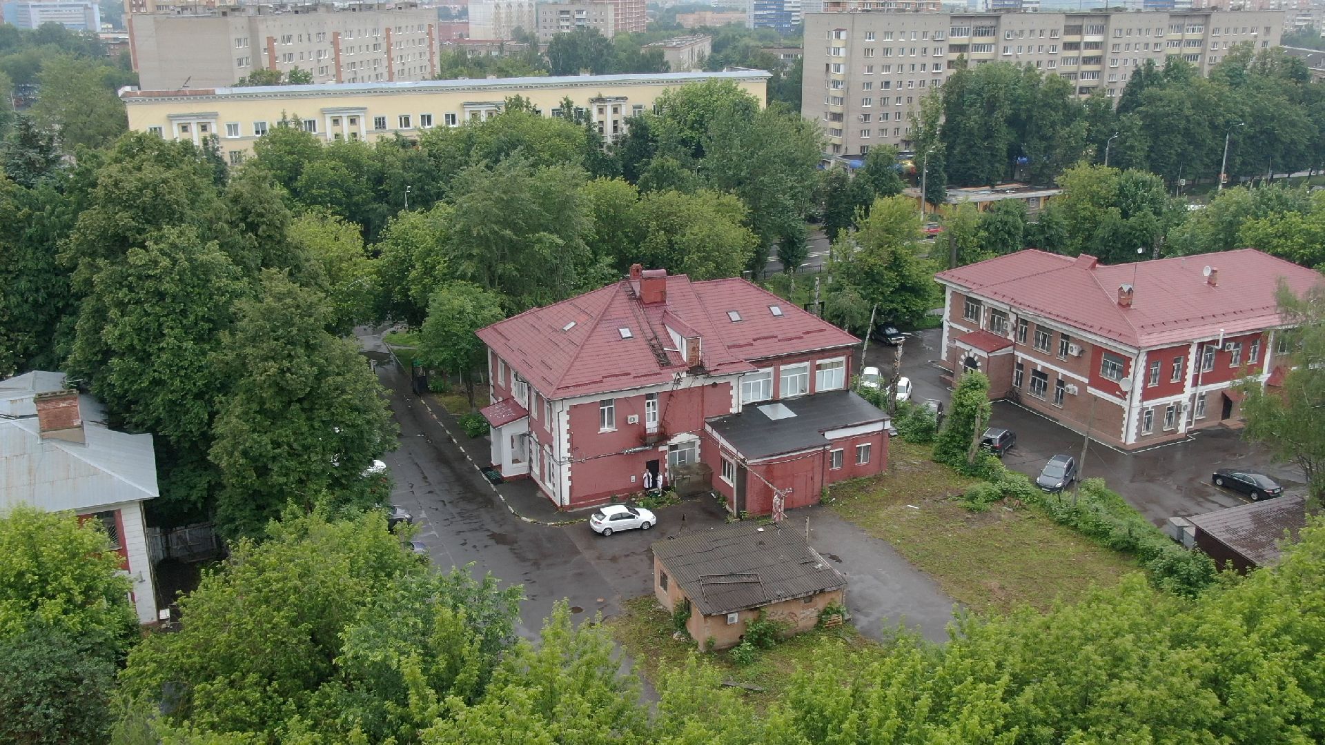 зингер, памятник, подольск,видео с коптера,