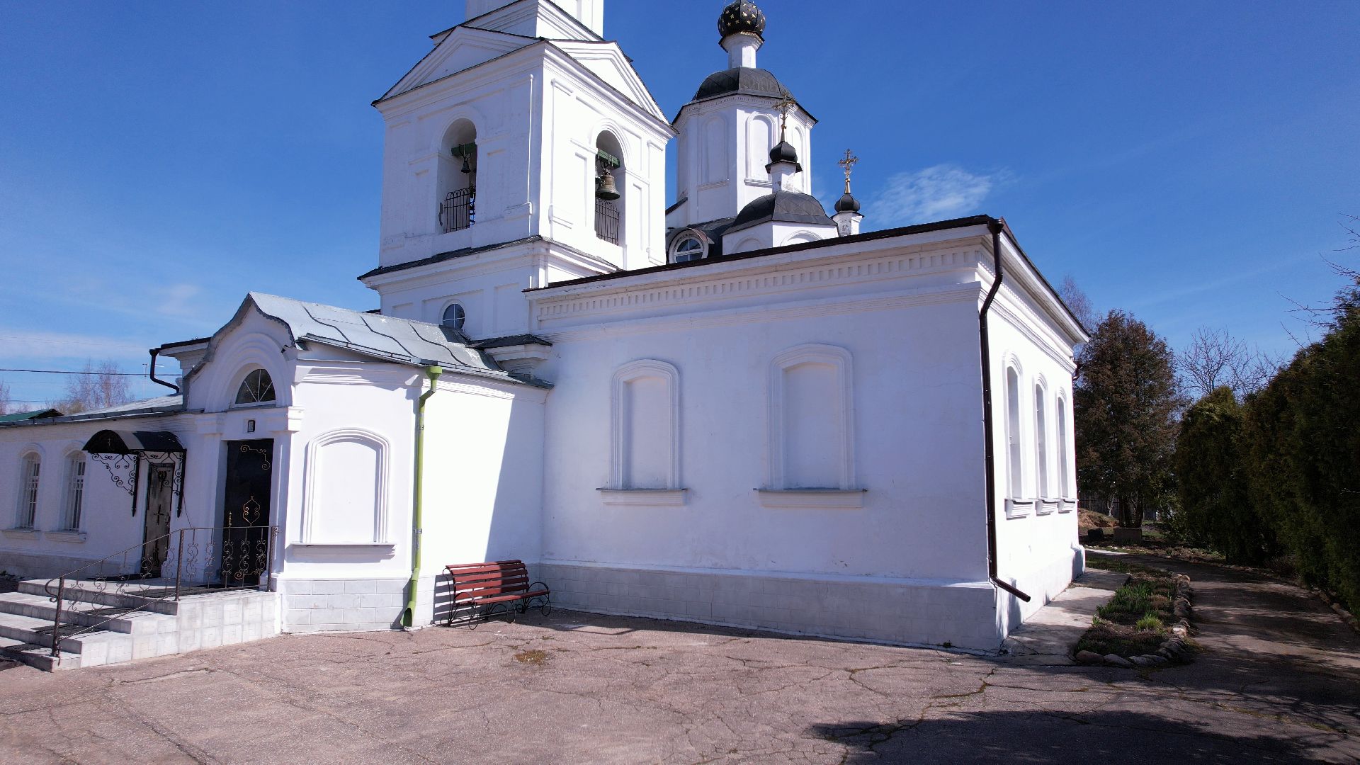 церковь, руза,видео с коптера,