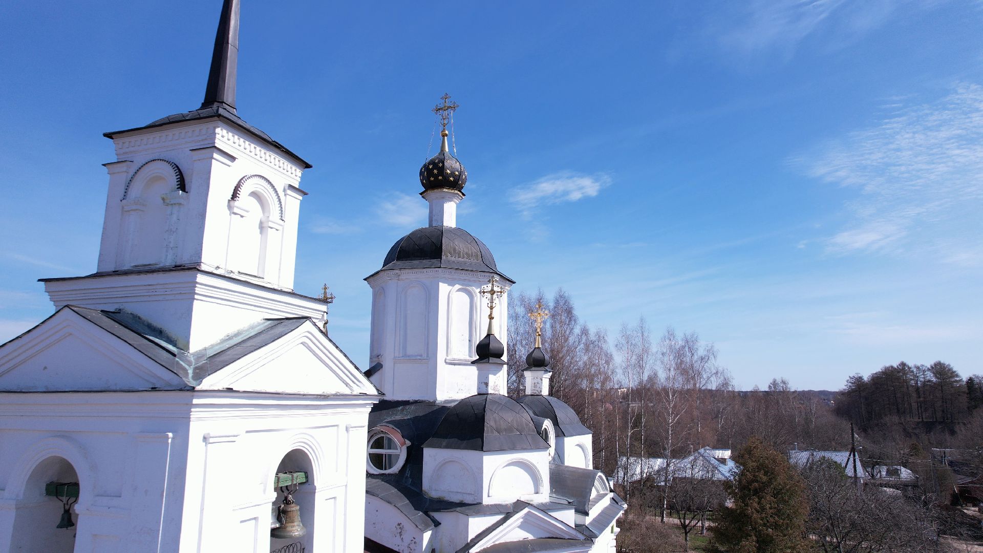 церковь, руза,видео с коптера,