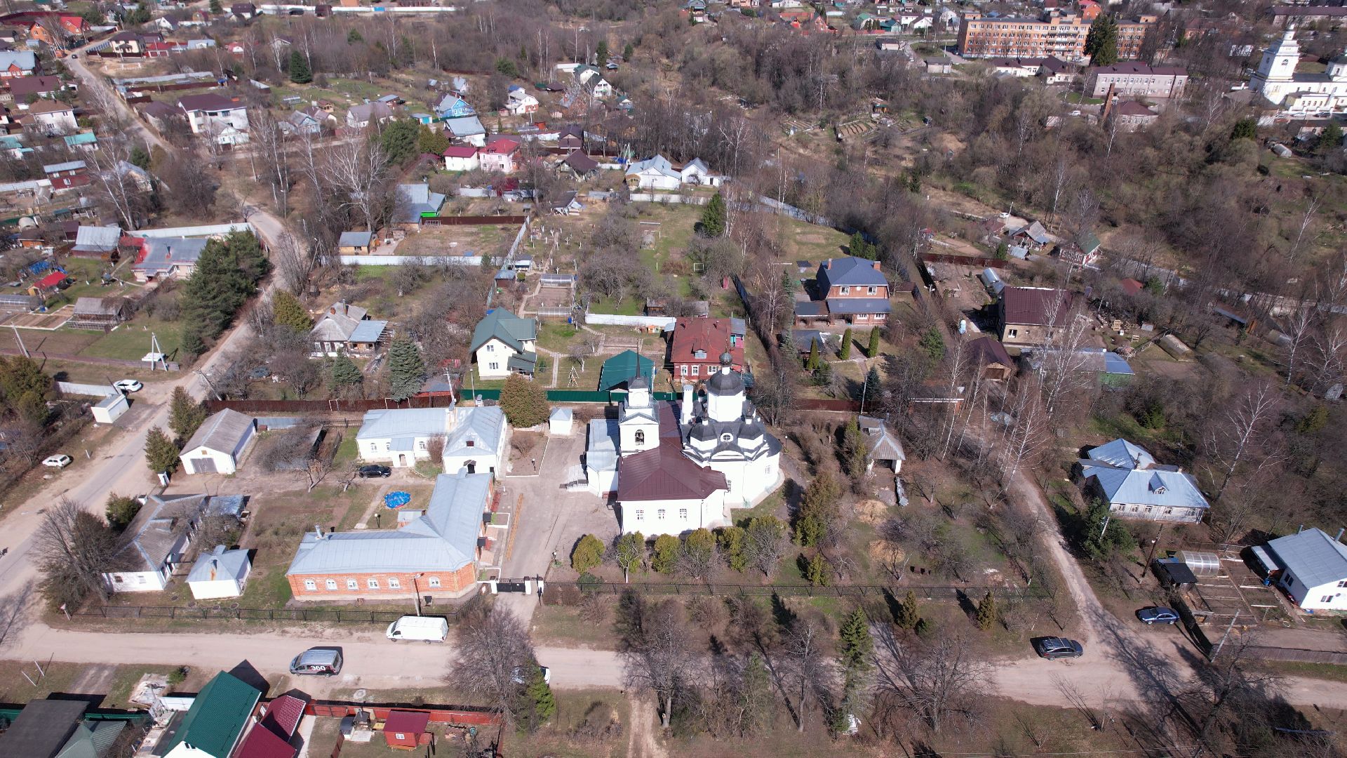 церковь, руза,видео с коптера,